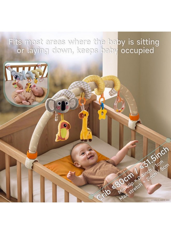 TUMAMA - 2 In 1 Spiral Car Seat Toys Arch Stroller Toy Baby Hanging Toys With Clip Adjustable Detachable Sensory Travel Crib Bouncer Bassinet Activity Toys For Babies 0 3 6 9 12 24 Months - Image 1
