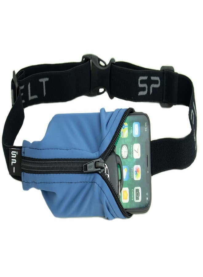 SPIbelt Running Belt with Large Pocket Unisex Phone Holder for Running, Phone Bag, Anti-Bounce Running Expandable, Adjustable, Steel Blue, One Size - Image 1