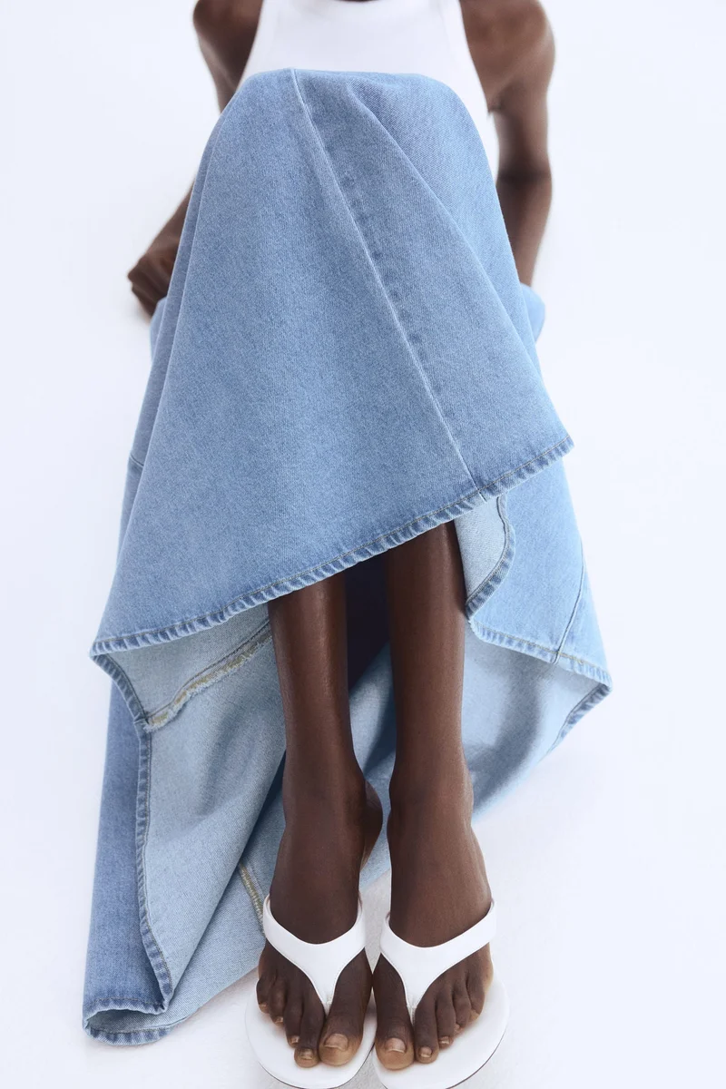 H&M Denim midi skirt