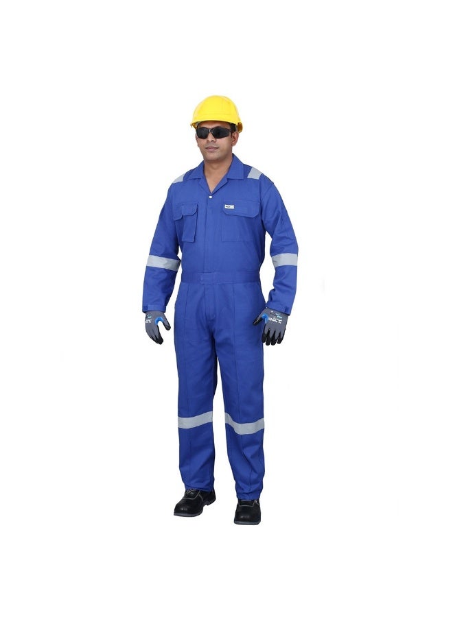Vaultex SEV 240GSM Cotton Coverall , Royal Blue, 3XL - Image 1