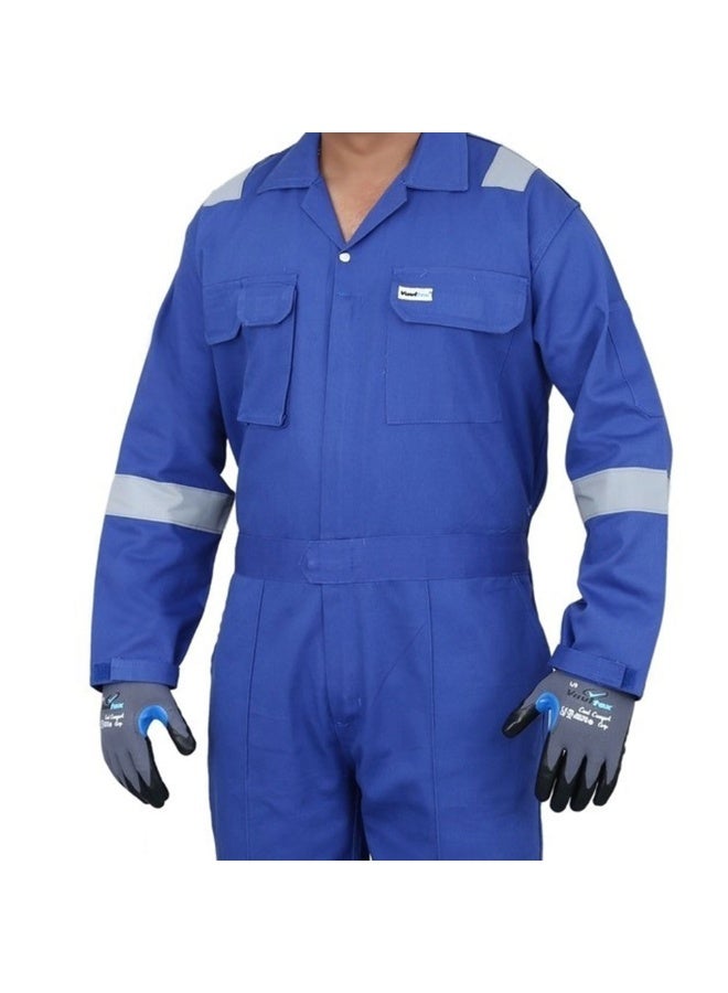 Vaultex SEV 240GSM Cotton Coverall , Royal Blue, 3XL - Image 2
