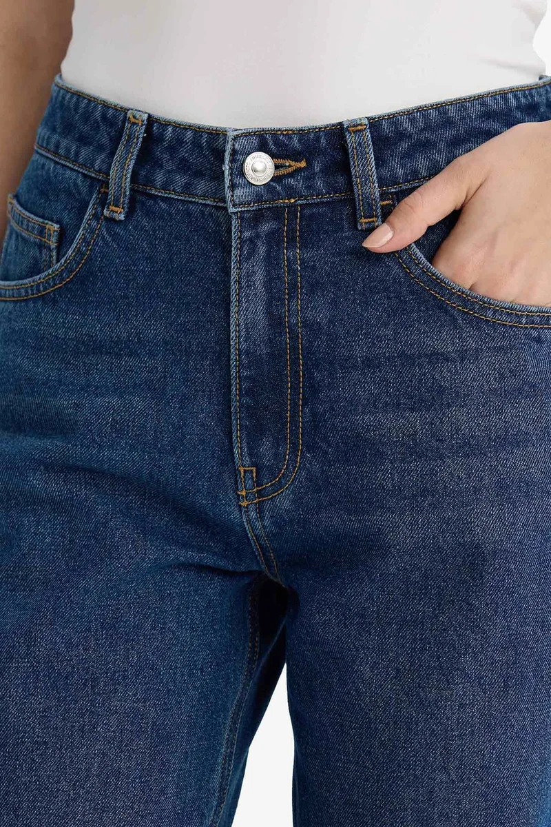 Defacto  100% Cotton Straight Wide High Waist Long Jeans for Women | Best Price UAE