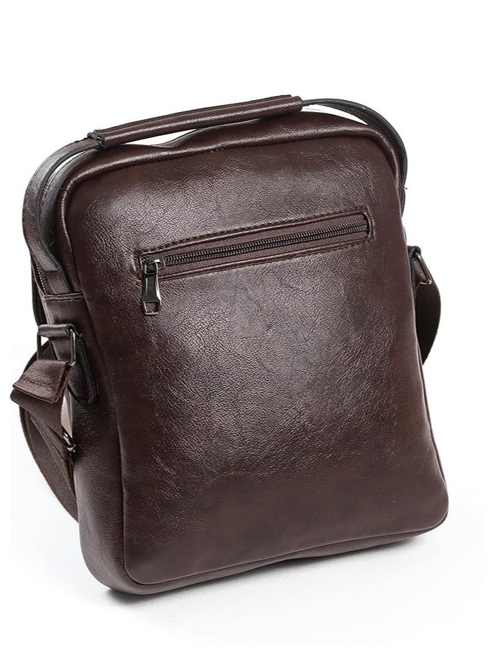 جيب بولو حقيبة يد محبوكة بحزام كتف بني - Image 4