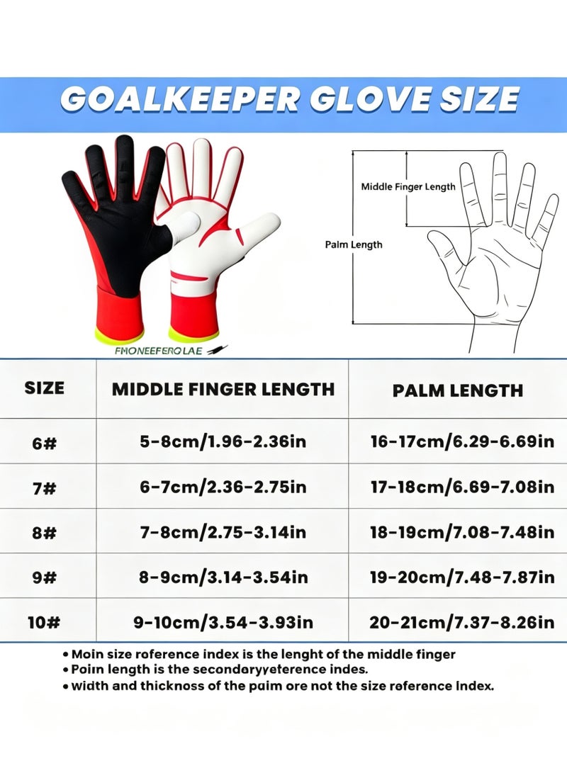 Al Kanzi Football Goalkeeper Gloves ,Professional Non-slip Goalie Gloves ,Soccer Goalie Gloves for Training & Match - Anti-Slip Grip , Size 8 - Image 2