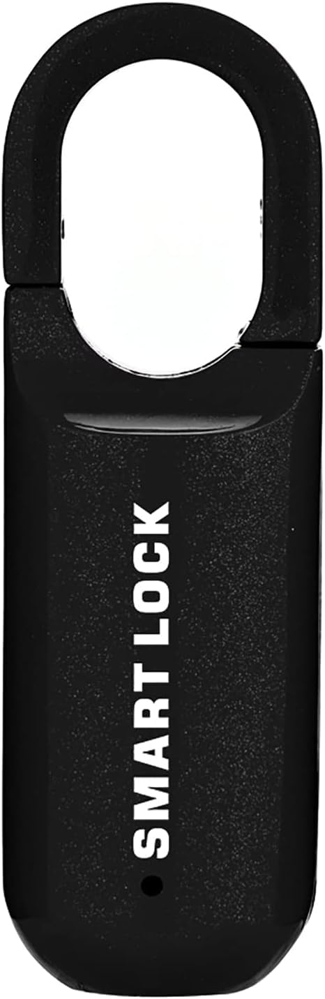 OLSIC Alloy Steel Mini Smart Fingerprint Lock Biometric USB Rechargeable Padlock Chip Anti-Theft,for Luggage Box Bag (Black) - Image 4