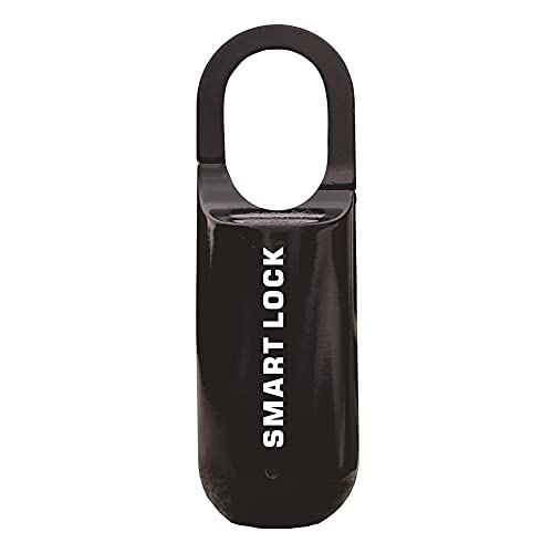 OLSIC Alloy Steel Mini Smart Fingerprint Lock Biometric USB Rechargeable Padlock Chip Anti-Theft,for Luggage Box Bag (Black) - Image 1