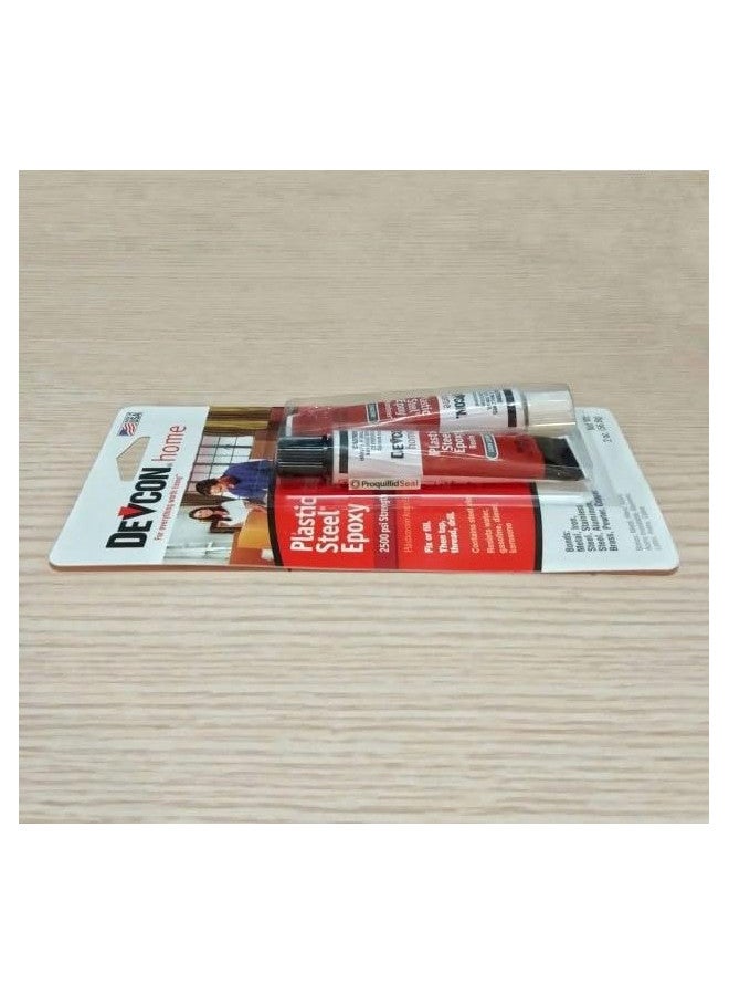DEVCON ديفكون 52345 إيبوكسي ستيل بلاستيكي - 1 أونصة. أنبوب من جزئين - Image 3