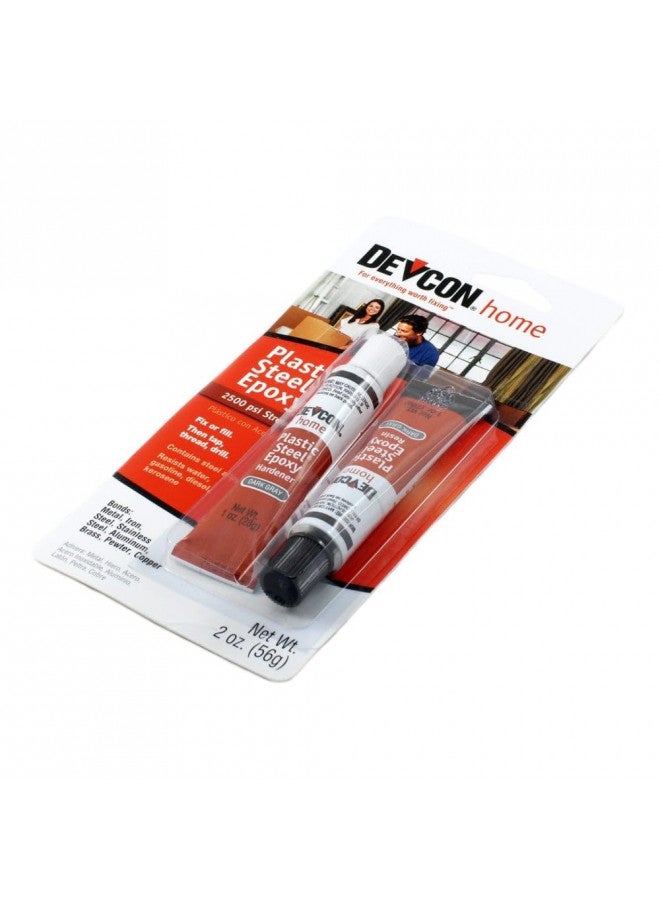 DEVCON ديفكون 52345 إيبوكسي ستيل بلاستيكي - 1 أونصة. أنبوب من جزئين - Image 2