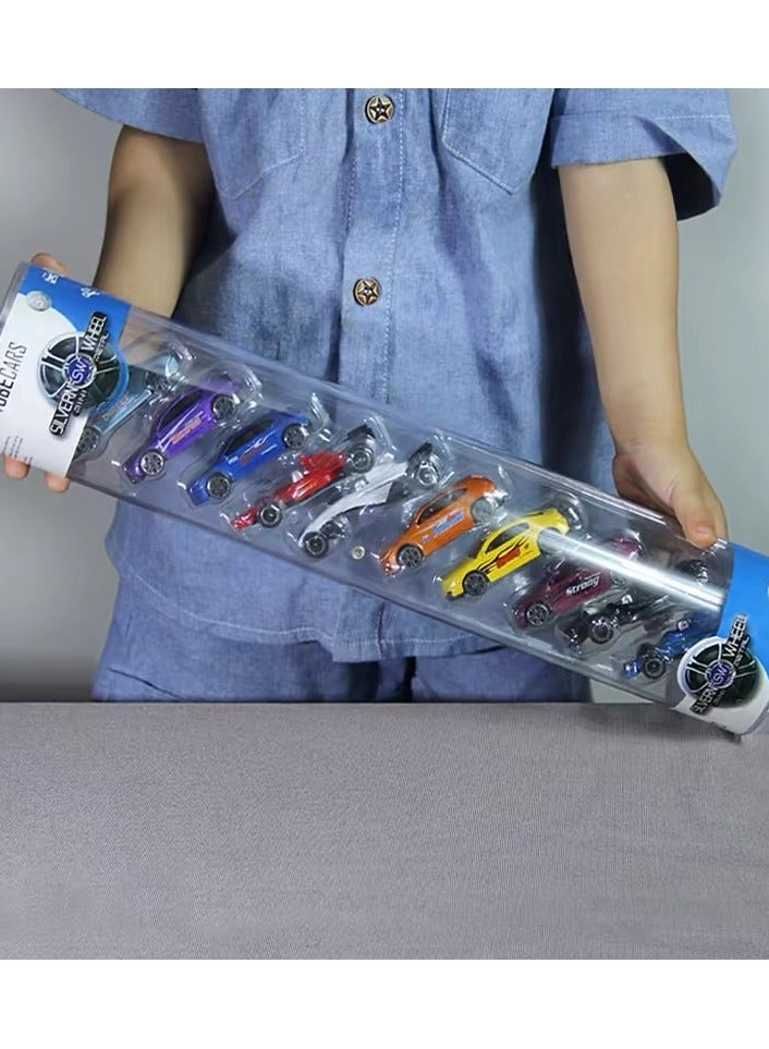 Basic Car Pack of 10 A starter collection of die-cast metal cars in a variety of designs and colours. - Image 1