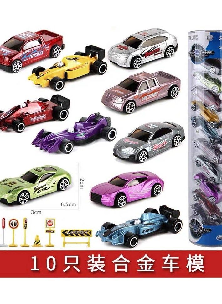 Basic Car Pack of 10 A starter collection of die-cast metal cars in a variety of designs and colours. - Image 5