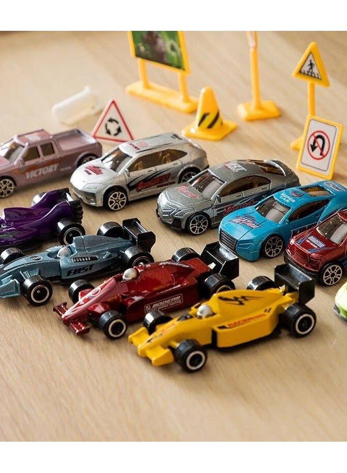 Basic Car Pack of 10 A starter collection of die-cast metal cars in a variety of designs and colours. - Image 4
