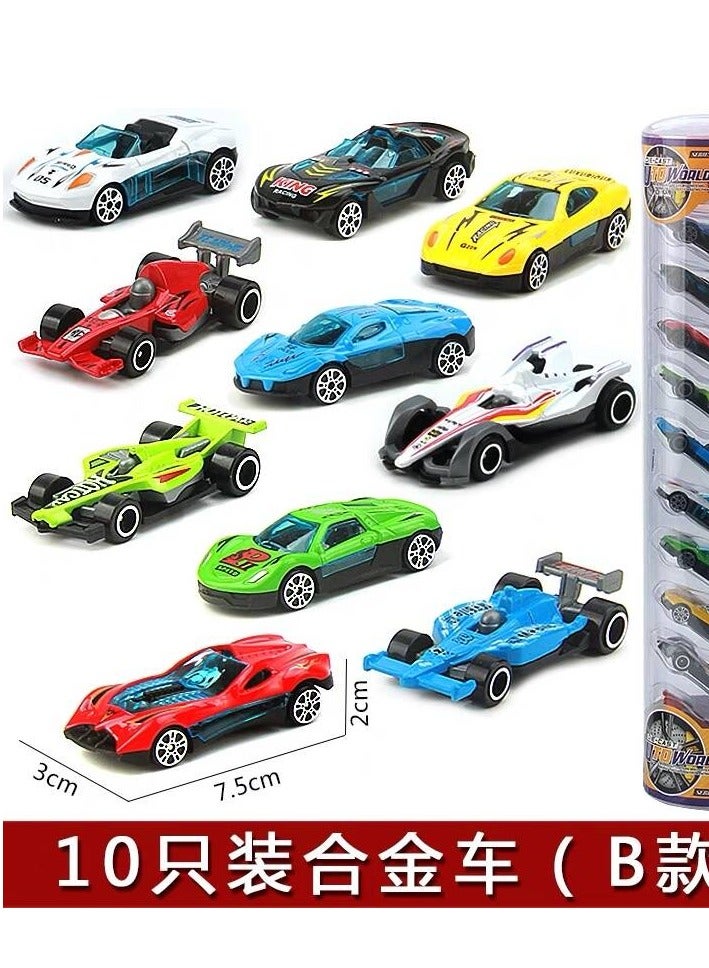 Basic Car Pack of 10 A starter collection of die-cast metal cars in a variety of designs and colours. - Image 3