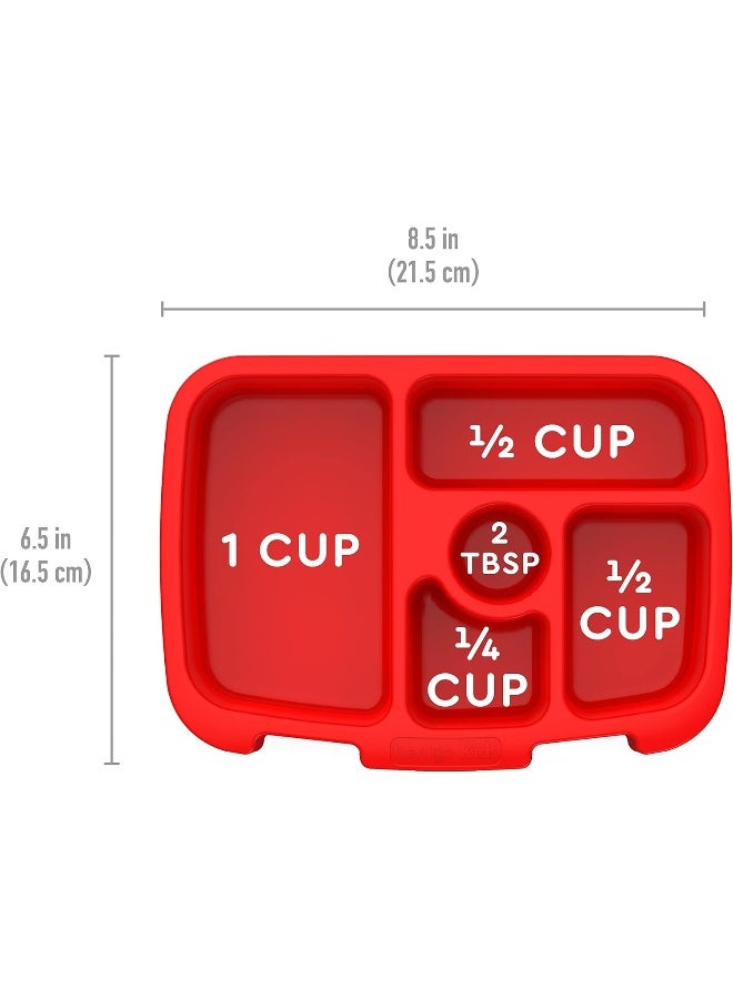 BentgoÂ® Kids Prints Tray with Transparent Cover - Reusable, BPA-Free, 5-Compartment Meal Prep Container with Built-In Portion Control for Healthy Meals At Home & On the Go (Trucks) - Image 5