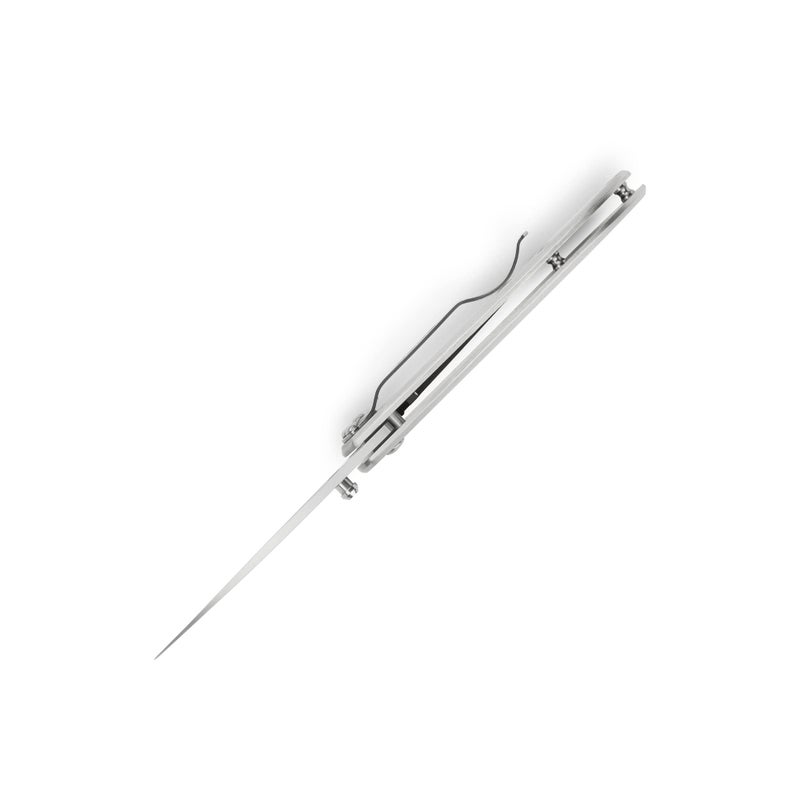 Buck Knives 0327SSS Nobleman Frame Lock Folding Knife with Thumb Stud and Pocket Clip, 2-5/8" 420HC Blade, Stainless Steel Finish - Image 3