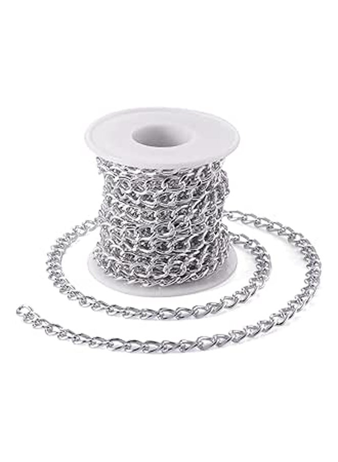 16.4 قدم سلسلة كبح من الألومنيوم وصلة كابل ملتوي فضي كروس - Image 1