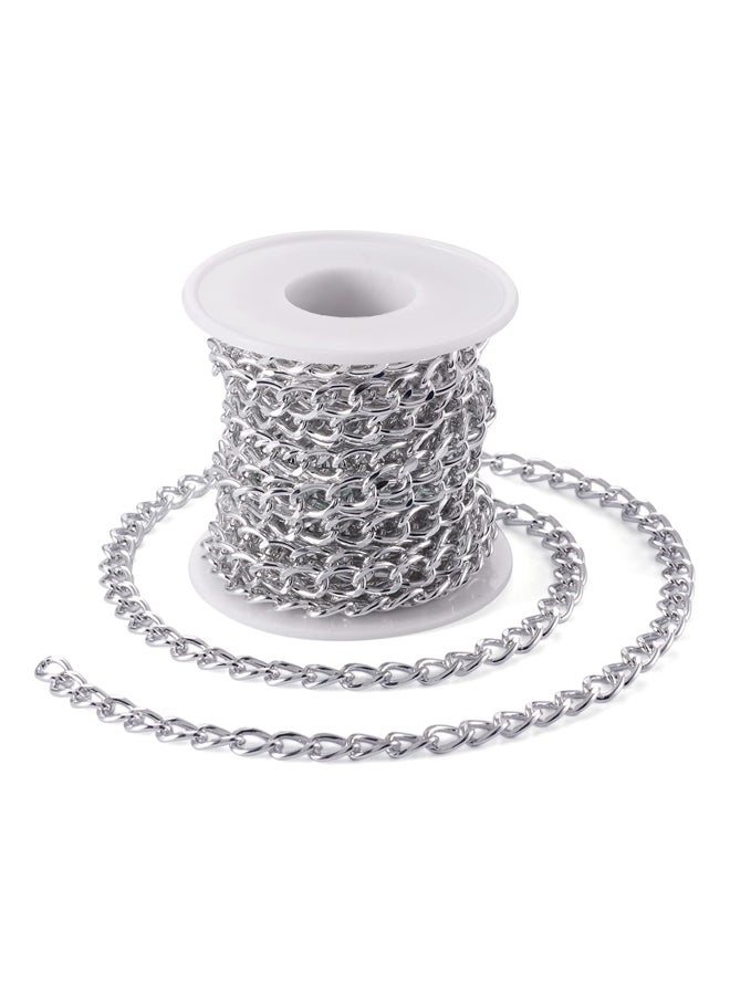 16.4 قدم سلسلة كبح من الألومنيوم وصلة كابل ملتوي فضي كروس - Image 4