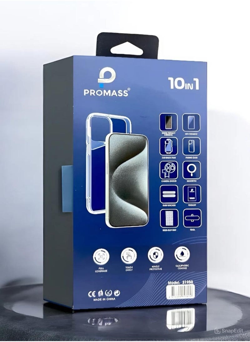 PROMASS - Full protection package for iPhone 13 Pro Max, superior protection for your phone and high quality (10in1) - Image 1