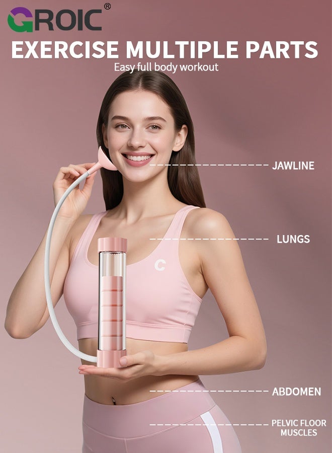 GROIC Breathing Exercise Device for Lungs, Dumbbell Breathing Trainer, Abdominal Muscle Trainer, Deep Breathing Trainer for Lung Capacity Exercise, Facial Muscle Natural Lung Trainer (100g) - Image 3