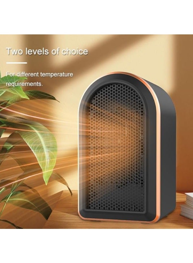 Necomi Portable Indoor Electric Space Heaters with Thermostat, 1200W/800W Safe and Quiet, Office Room Desk (Black) - Image 2