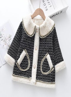 Bear Leader Little Girls Clothing 2022 New  Warm Coat Korean Children Sweet Princess Style Mid-length Xiaoxiang Style Fur Collar  Clothes