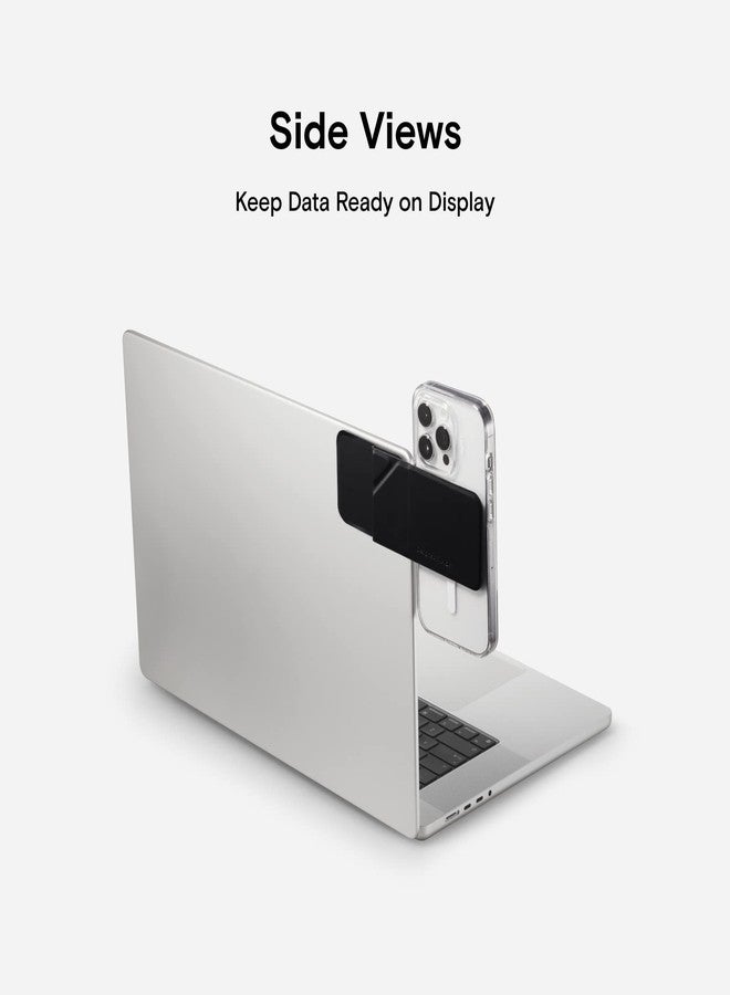 MOFT Magnetic Laptop iPhone Mount, Continuity Camera Mount, Foldaway Portable Laptop Top & Side Holder for Dual-Screen Setup, Black - Image 5