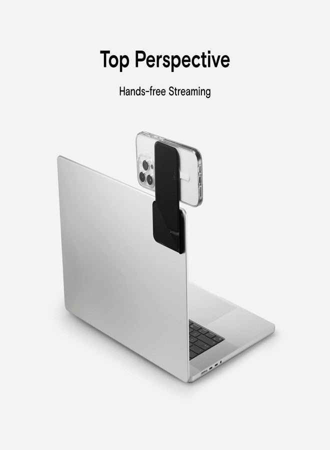 MOFT Magnetic Laptop iPhone Mount, Continuity Camera Mount, Foldaway Portable Laptop Top & Side Holder for Dual-Screen Setup, Black - Image 4