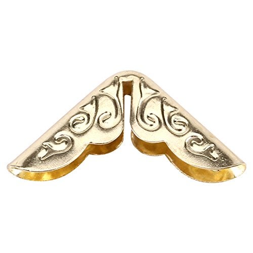 GLOGLOW 100pcs Book Corner Protectors, 0.55''X 0.11" Album Cover for Scrapebooking Vintage Photo Album Diary, Bronze - Image 5