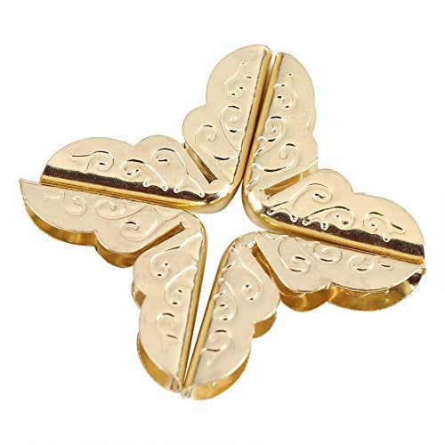 GLOGLOW 100pcs Book Corner Protectors, 0.55''X 0.11" Album Cover for Scrapebooking Vintage Photo Album Diary, Bronze - Image 4