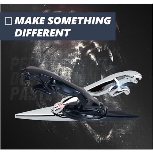 ARKOSKNIGHT Hood Emblem - Compatible with XE, XF, XJ Jagvar Accessories- 3D Classical Design - Hood Emblem in Chrome/Black Finish(Chrome) - Image 4