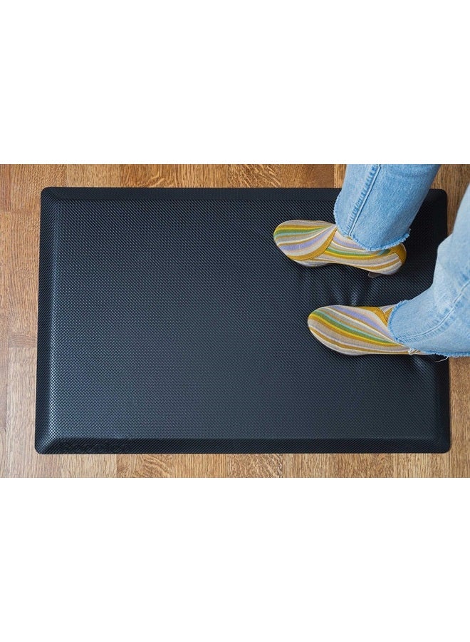 Rocelco 32" Height Adjustable Standing Desk Converter Bundle - Sit Stand Computer Workstation Riser with Anti Fatigue Mat - Dual Monitor Retractable Keyboard Tray Gas Spring - Black (R EADRB-MAFM)  - Image 4