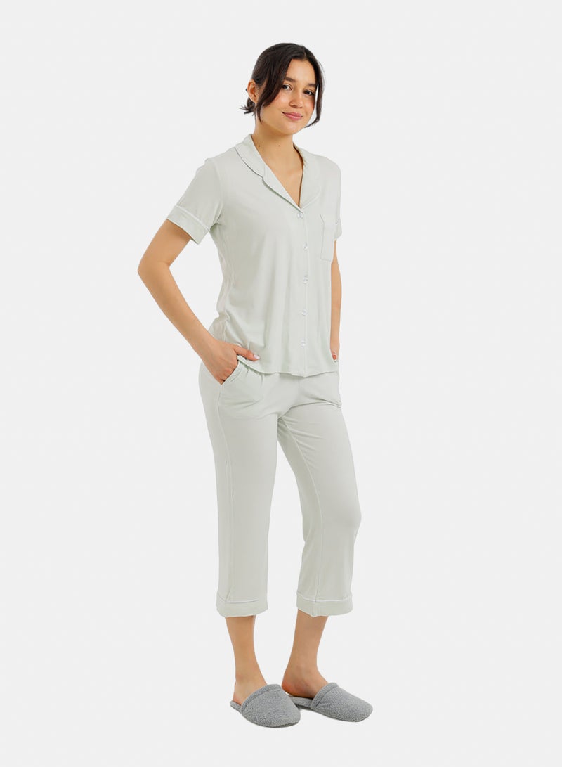 Carina Classic Piping Pyjama Set - Image 2