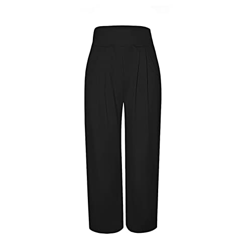 NRTHYE Palazzo Pants for Women High Waist Wide Leg Stretchy Loose Fit Casual Trousers - Image 4