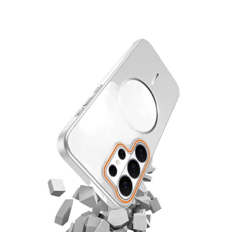 غطاء MagSafe بPC لـ Samsung Galaxy S23 Ultra باللون Gold مضاد للانزلاق مغناطيسي مع مغناطيس قوي وحماية من السقوط مع مقاوم للصدمات مع ملمس غير لامع مع قبضة مضادة للانزلاق للطاولة - Image 3