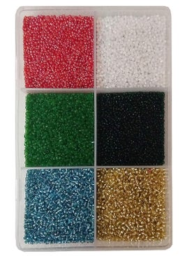 eshoppee eshoppee 15/0 Multicolor Glass Seed Beads for Jewellery Making kit Art and Crafts Materials for Embroidery Necklace Bracelet Earring Making Materials DIY kit (4)  - Image 1