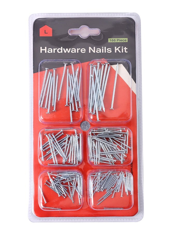 LAWAZIM - Hardware Nails Kit-166 Piece- Durable Heavy Duty Easy Installation Nail Set -for Construction Woodworking Carpentry DIY Home Improvement Projects Industrial Applications Repair and Maintenance - Image 1