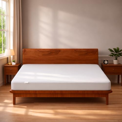 MY ARMOR Waterproof Terry Cotton Feel Mattress Protector King Size 78" x 72" | 6.5 x 6 feet, Colour - White - Image 2