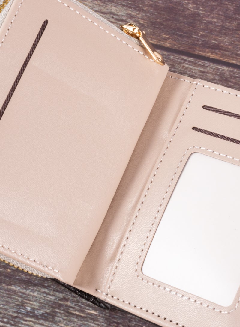 The Black Pearl Accessories Leather Flip Wallet & Card Holder with 10 Pockets and Zipped Pocket Pink  - Image 4