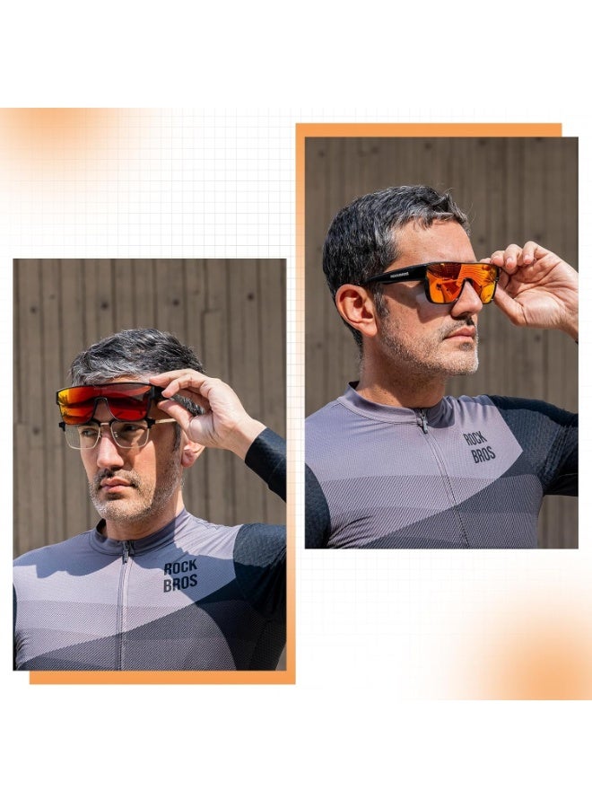ROCKBROS Polarized Fit Over Glasses Sunglasses 100% UV400 Protection for Men Women,Wrap Around Sunglasses for Driving Cycling - Image 2