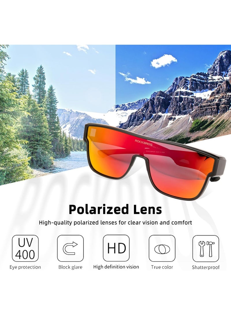 ROCKBROS Polarized Fit Over Glasses Sunglasses 100% UV400 Protection for Men Women,Wrap Around Sunglasses for Driving Cycling - Image 4