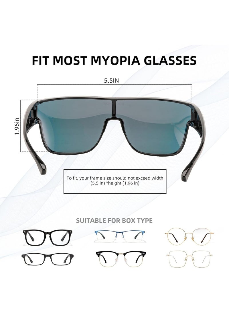 ROCKBROS Polarized Fit Over Glasses Sunglasses 100% UV400 Protection for Men Women,Wrap Around Sunglasses for Driving Cycling - Image 5