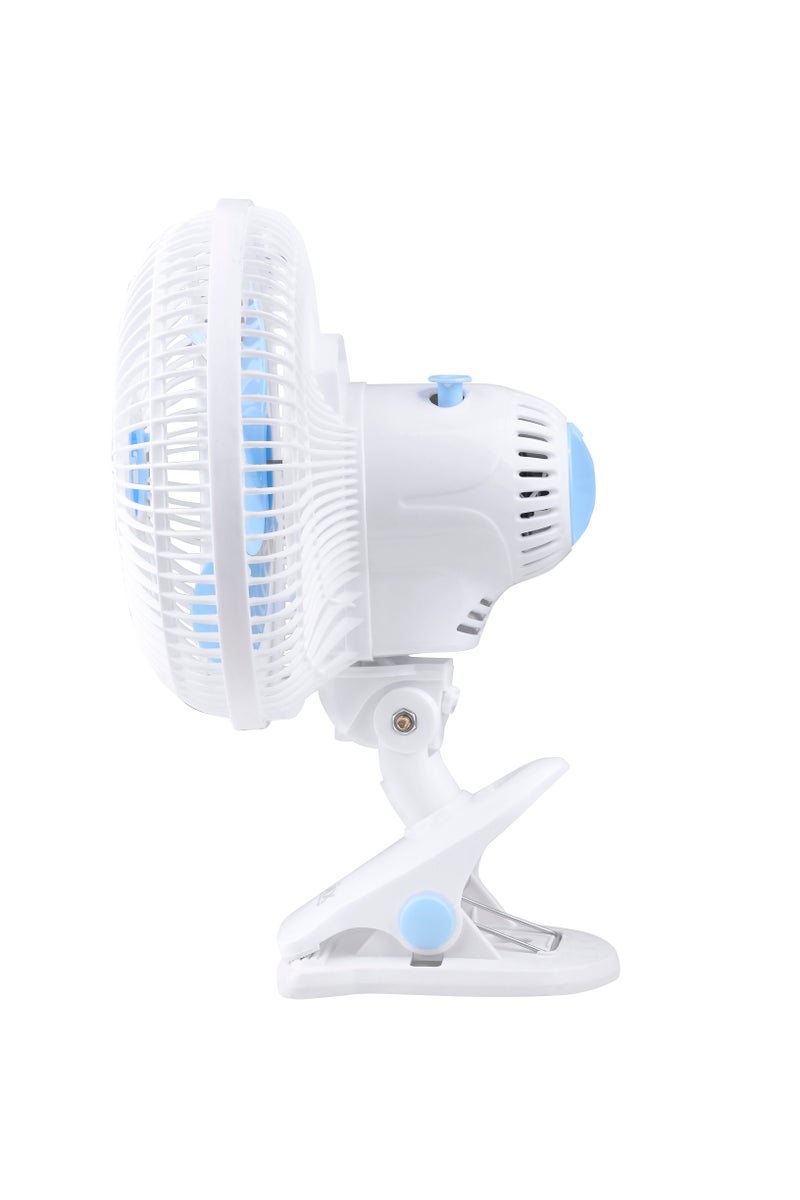 HEJIX Clip Fan 8"- 35W Oscillating Desk Fan with 2 Speed Settings, 3-Blade Quiet Cooling Fan for Home, Office, Bedroom, Dorm Room - Sturdy Clip-On Electric Fan - Image 3