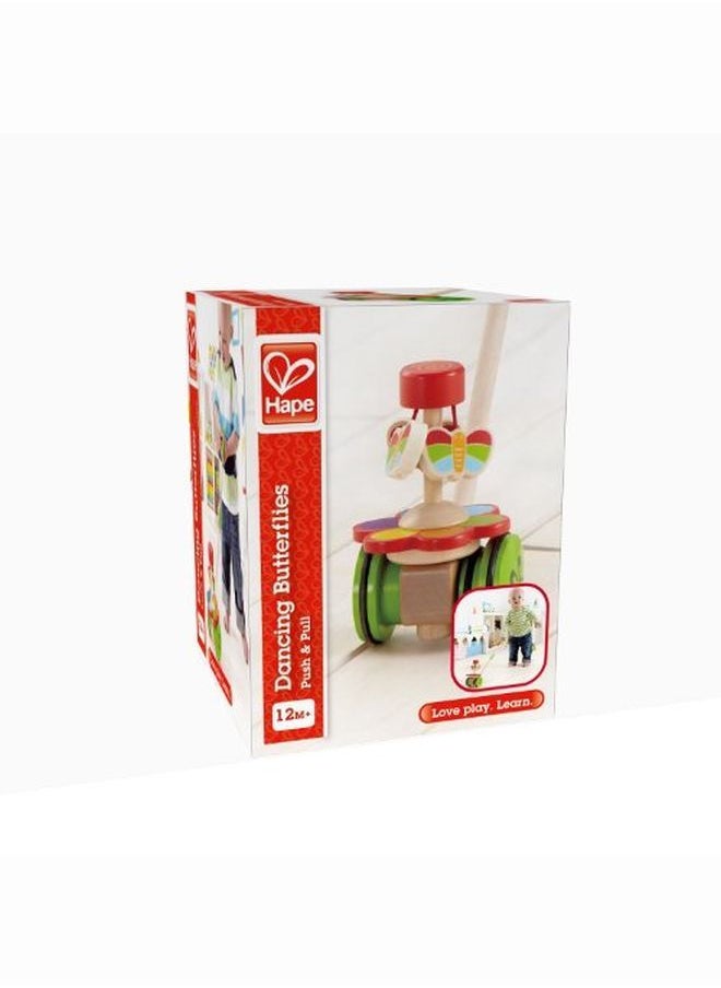 Hape - Award Winning Dancing Butterflies Push And Pull L 4 W 6.9 H 22.2 Inch - Image 1