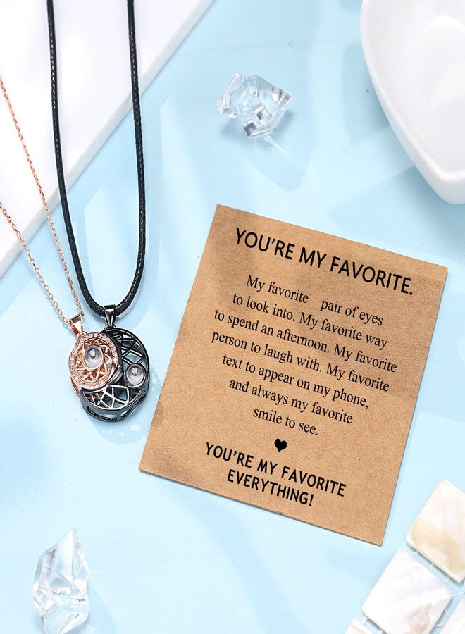 UPROMI Couple Necklace for Boyfriend/Girlfriend/Husband/Man/Soulmate, Anniversary Valentine's Day Gifts for Him Her, Stainless Steel, Cubic Zirconia - Image 5