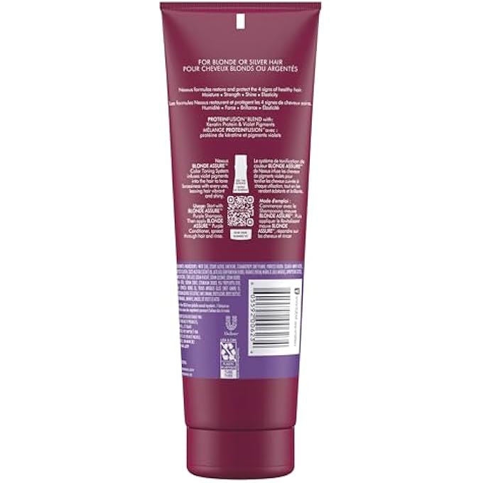 Nexxus HAIR COLOR BLONDE ASSURE PURPLE CONDITIONER, KERATIN CONDITIONER, FOR BLONDE AND BLEACHED HAIR, COLOR CONDITIONER 8.5 OZ - Image 3