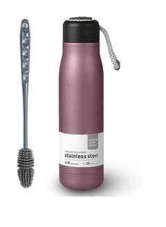 Bottle Boss زجاجة ماء، زجاجة ماء معزولة بالفراغ، زجاجة ماء رياضية مزدوجة الجدار مانعة للتسرب، زجاجة ماء خالية من مادة BPA، عازلة لانتعاش يدوم طويلاً  - Image 1