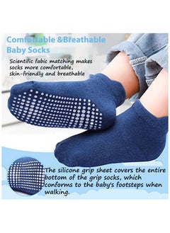 Generic 6 Pairs Baby Socks With Grippers, Non Slip Grip Baby Socks  - Image 2