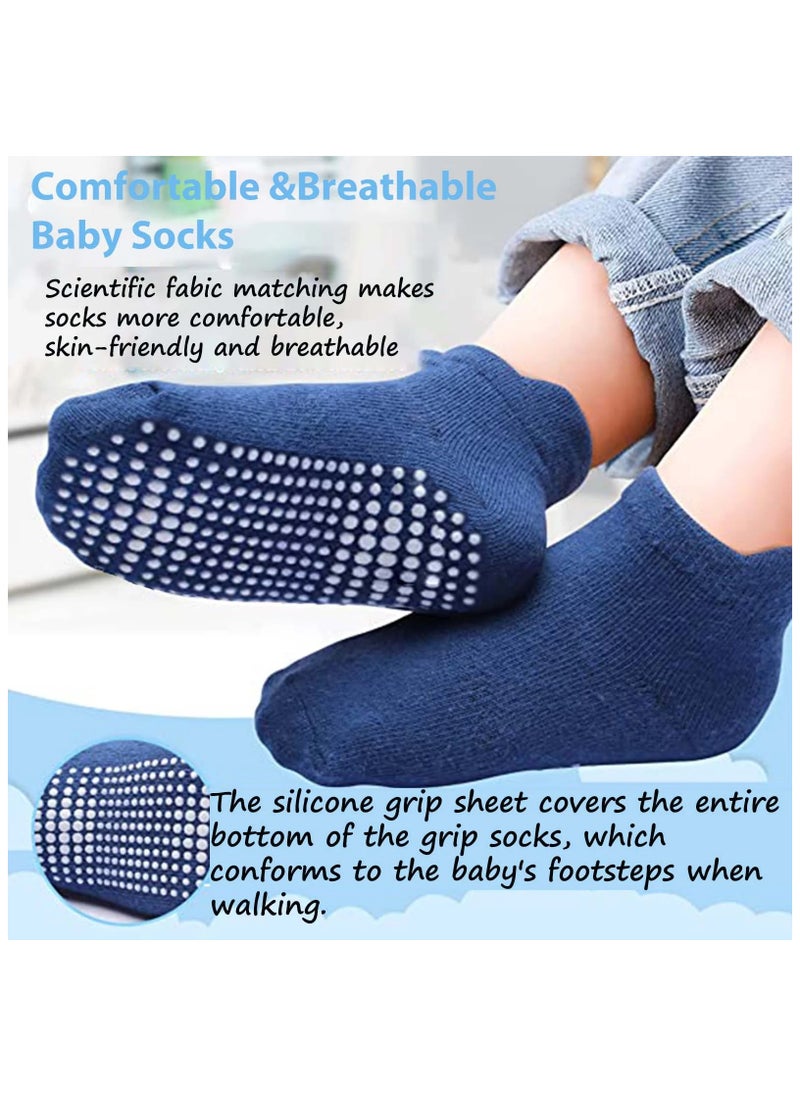Generic 6 Pairs Baby Socks With Grippers, Non Slip Grip Baby Socks  - Image 2
