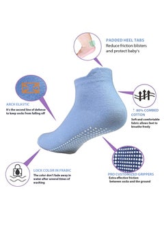 Generic 6 Pairs Baby Socks With Grippers, Non Slip Grip Baby Socks  - Image 4