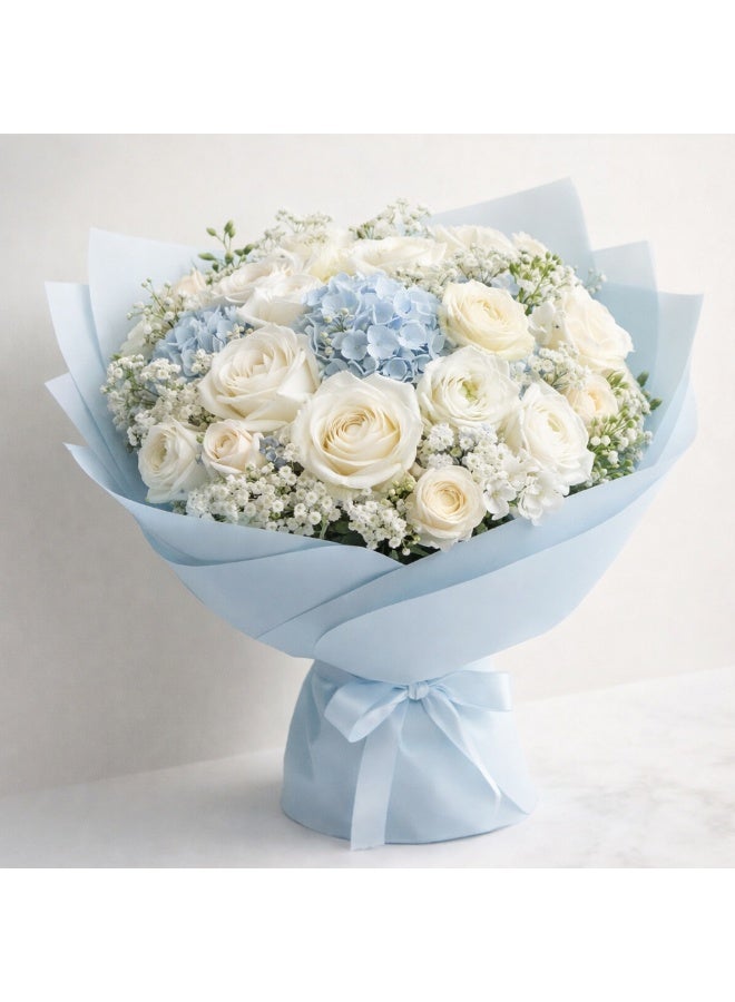 Si Bonne Premium Pianura Light Blue Gift Wrapping Paper 20 Sheets/Bag 57 x 57 cm - Image 2