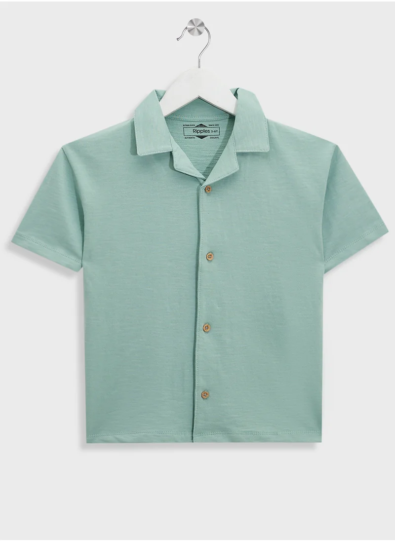 Ripples Resort Collar Shirt & Shorts Set